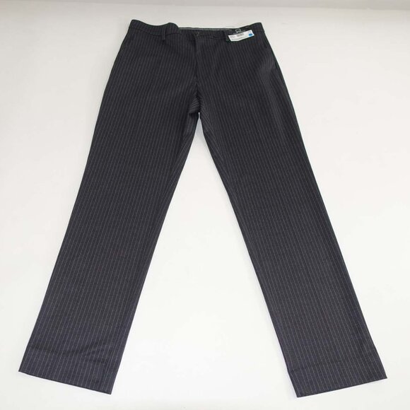 Michael Strahan Men's Pinstripe Modern Fit Dress Pants 34 x 32 NWT Charcoal Gray - Picture 1 of 9